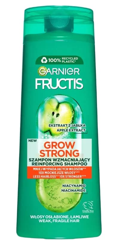 Garnier fructis szampon do włosów grow strong do włosów wypadajacych 400 ml – opakowanie produktu