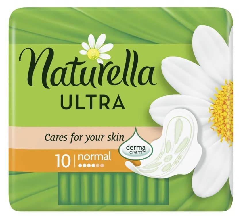 Naturella podpaski camomile 10 ultra normal – opakowanie produktu