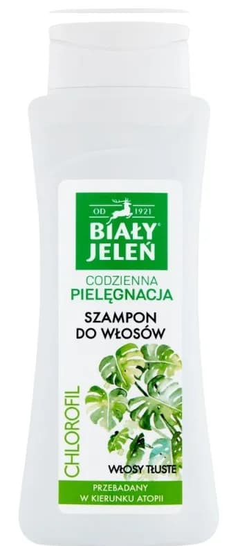 Biały jeleń szampon do włosów z chlorofilem 300 ml – opakowanie produktu
