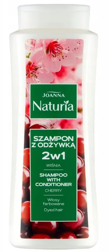 Szampon do włosów z odżywką JOANNA NATURIA 500ml 2w1 wiśnia