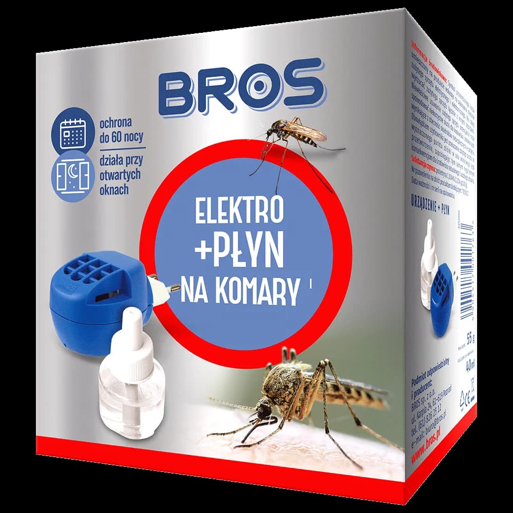 BROS Elektro + Płyn na komary - elektrofumigator do kontaktu