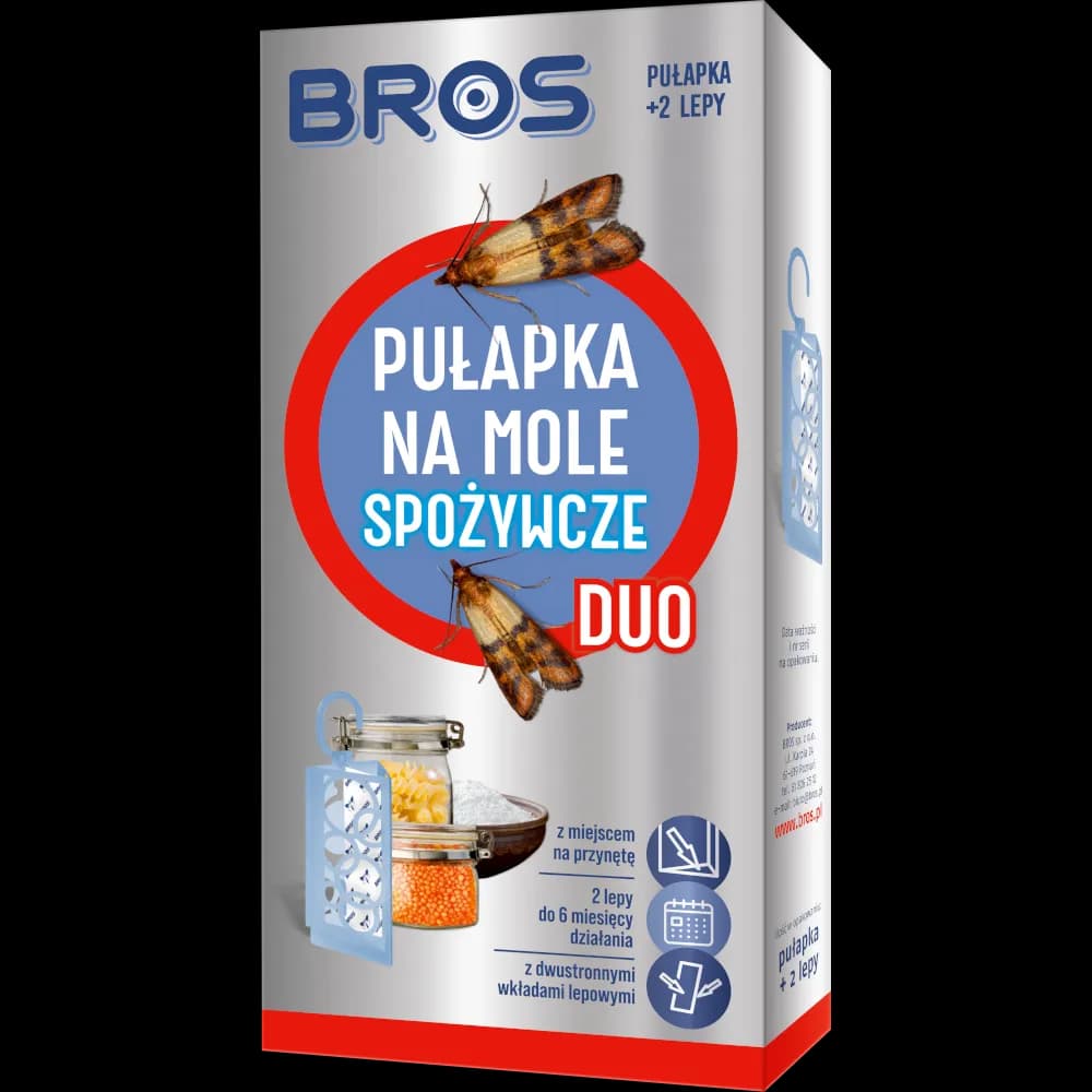 BROS Wkłady do pułapki na mole spożywcze DUO (2 sztuki)