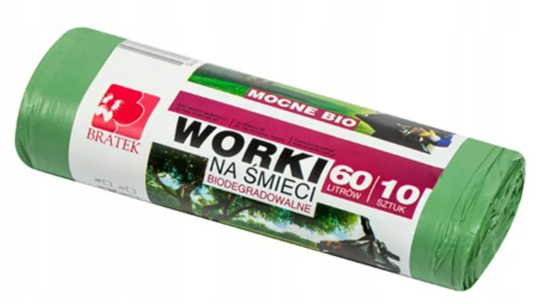 Worki do segregacji śmieci 60L BIODEGRADOWALNE 10szt – opakowanie produktu
