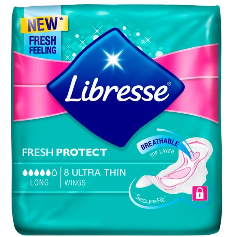 Podpaski LIBRESSE ULTRA THIN 8 Szt. Super Ze Skrzydełkami