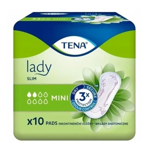 Tena lady podpaski specjalistyczne slim mini 10 sztuk – opakowanie produktu