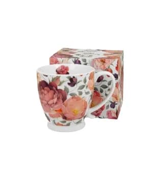 Kubek na stopce DUO 510 ml SPRING ROSES WHITE