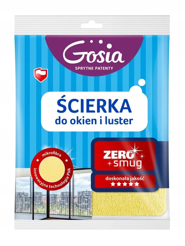 ŚCIERKA GOSIA DO OKIEN I LUSTER ZERO SMUG PVA 1 SZT
